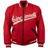 Cincinnati Reds 1969 Authentic Red Wool Zipper Varsity Jacket
