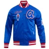 Atlanta Braves Pro Standard Men’s Classic Rib Knitted Satin Varsity Jacket